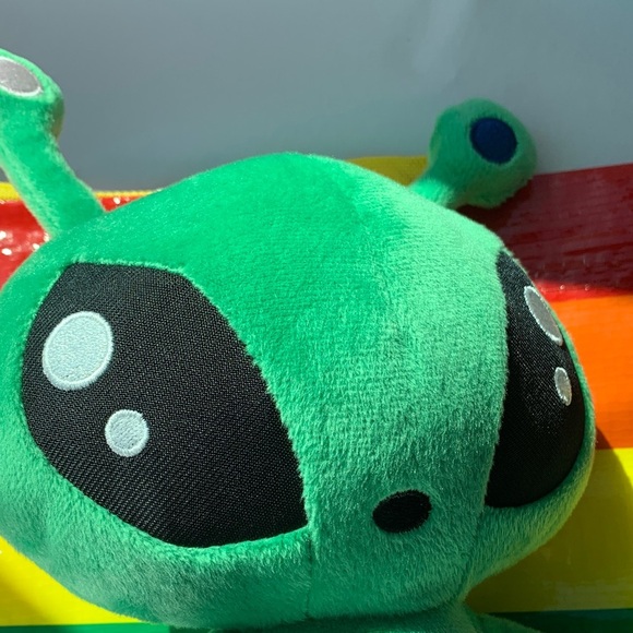 IKEA Alien Stuffed Toy w free rainbow 🌈 bag AFTONSPARV Soft toy, alien, 13 " - Picture 3 of 14